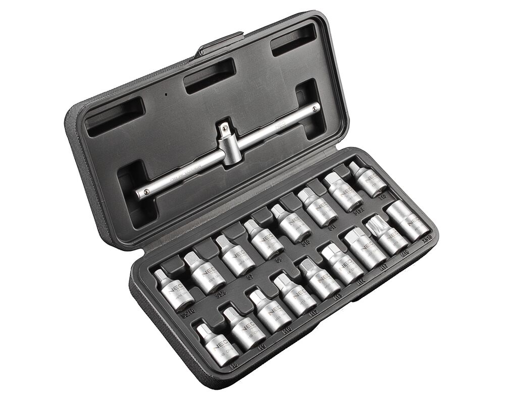 Klucze do spustu oleju 3/8", zestaw 18 sztuk NEO