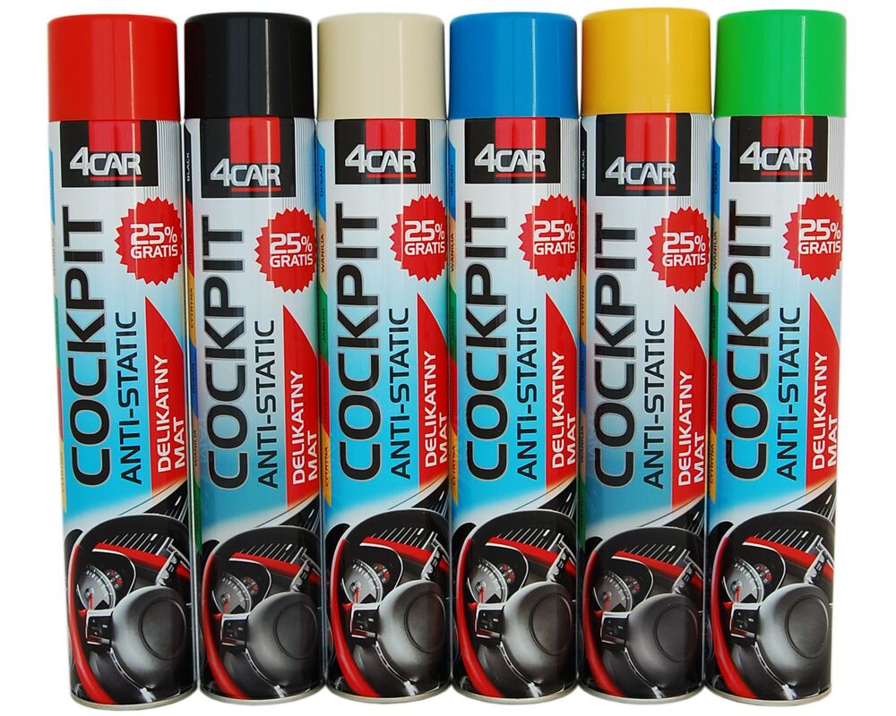 Spray do kokpitu DELIKATNY MAT (mix zapachów) 750 ml 4CAR Premium Quality
