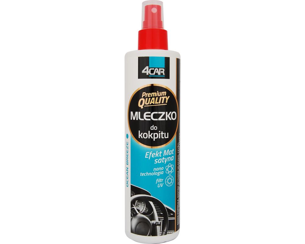 Mleczko do kokpitu Ocean Breeze - Połysk 300 ml 4CAR Premium Quality