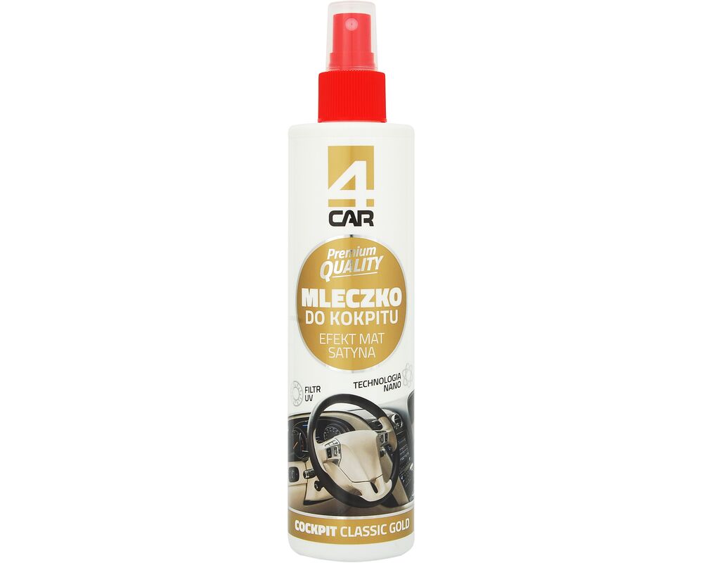 Mleczko do kokpitu Classic Gold - Mat 300 ml 4CAR Premium Quality