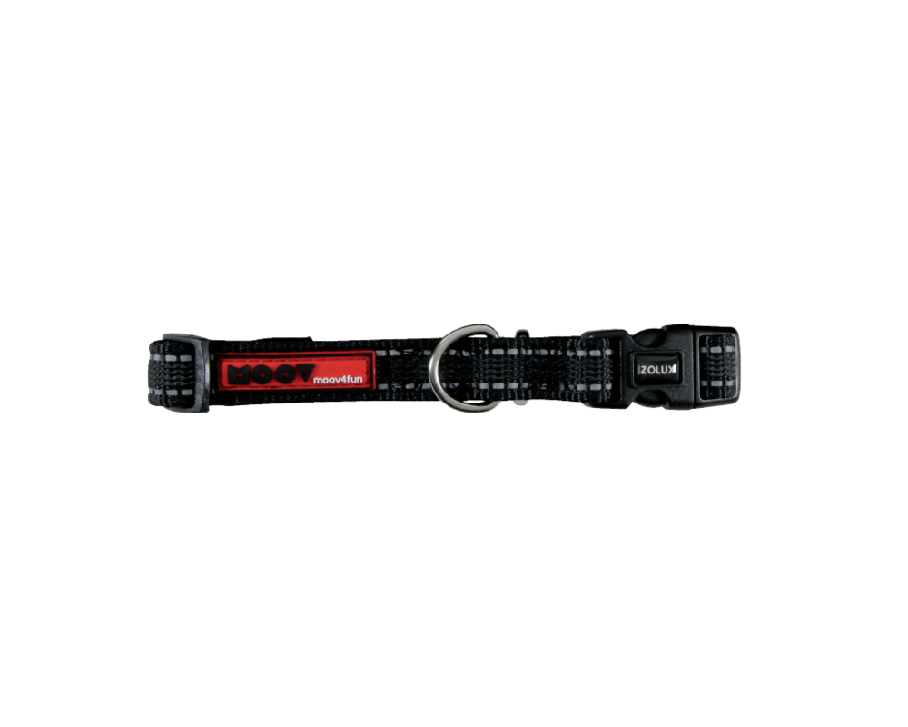 Obroża regulowana MOOV 15 mm czarny ZOLUX