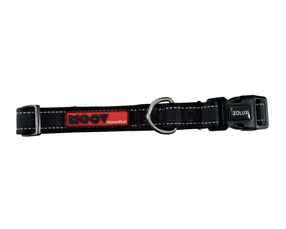 Obroża regulowana MOOV 25 mm czarny ZOLUX