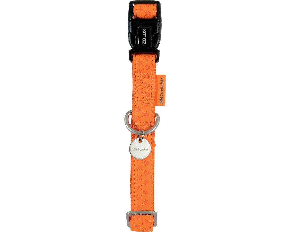 Obroża regulowana Mac Leather 20 mm pomarańczowy ZOLUX