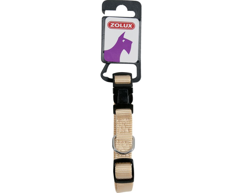 Obroża nylon regulowana 20 mm beżowy ZOLUX