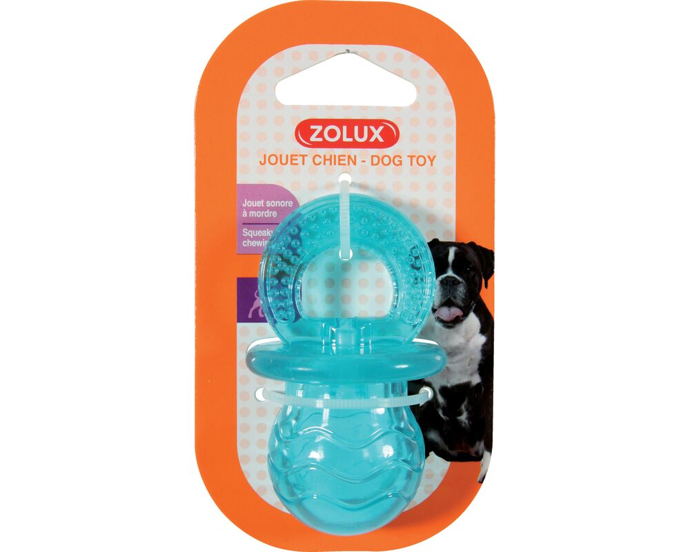 Zabawka TPR POP smoczek 7,5 cm turkusowy ZOLUX