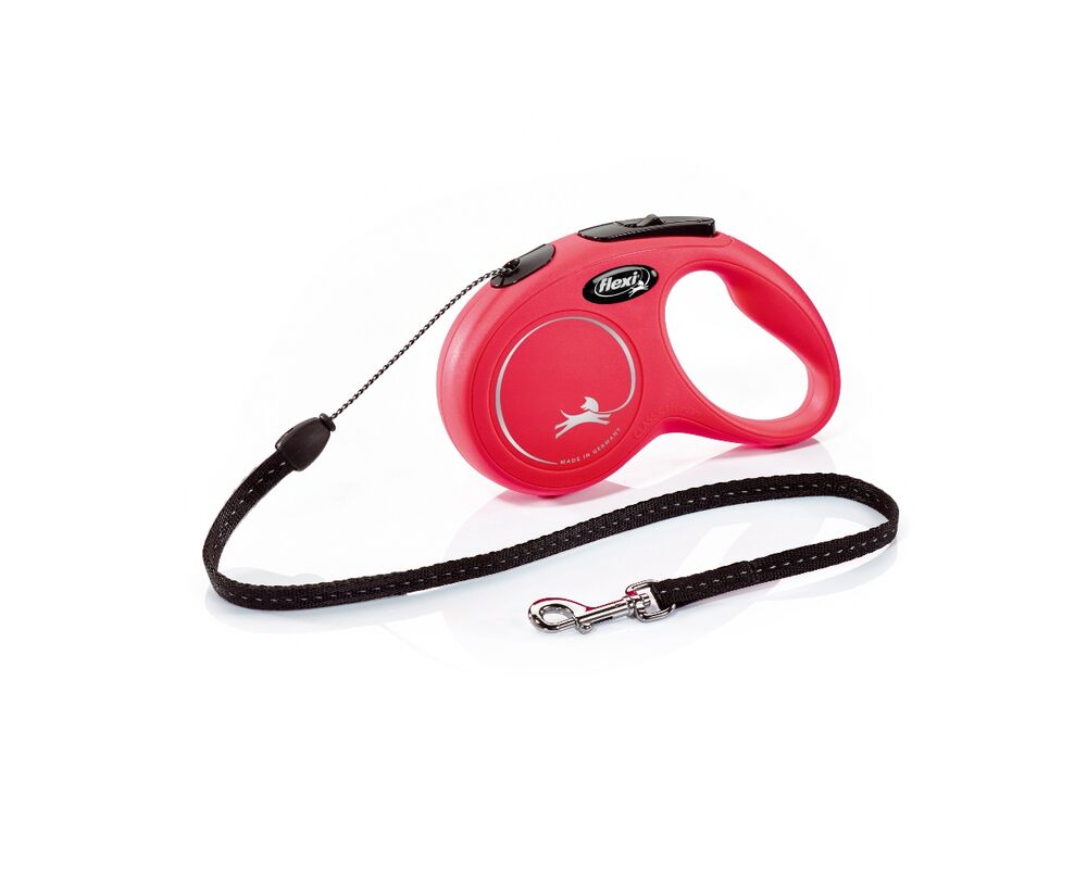 Smycz automatyczna NEW CLASSIC linka S 5 m czerwona FLEXI