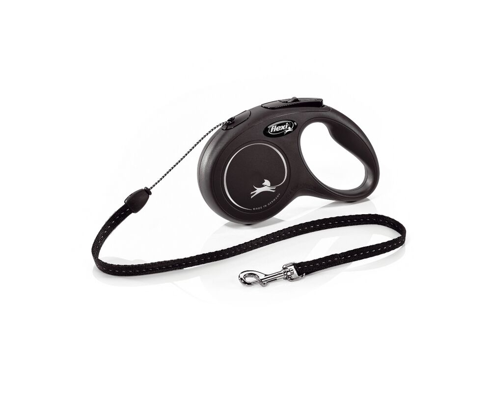 Smycz automatyczna NEW CLASSIC linka S 5 m czarna FLEXI
