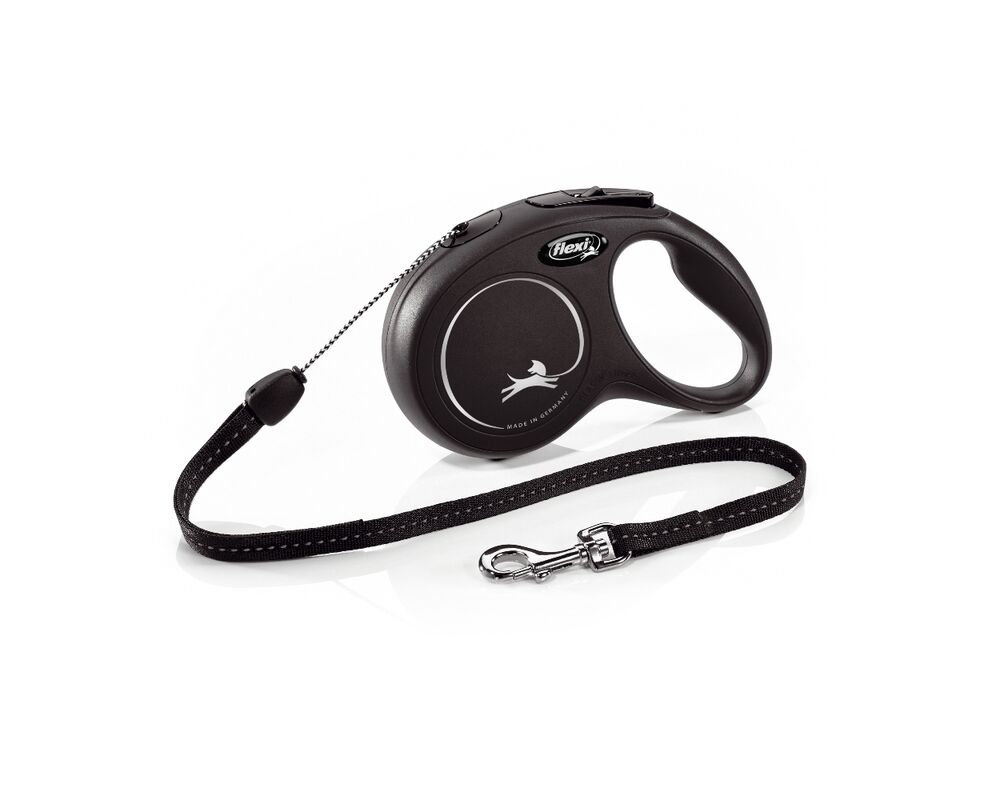 Smycz automatyczna NEW CLASSIC linka S 8 m czarna FLEXI