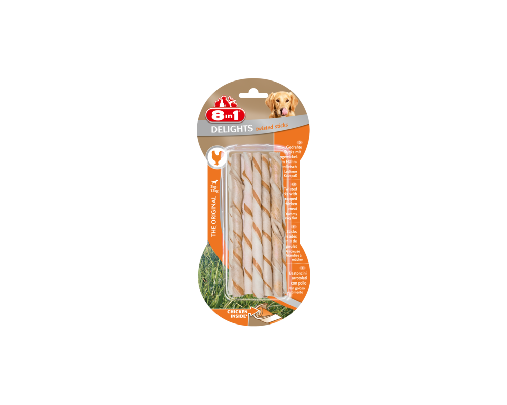Przysmak Delights Twisted Sticks 10 sztuk 8in1