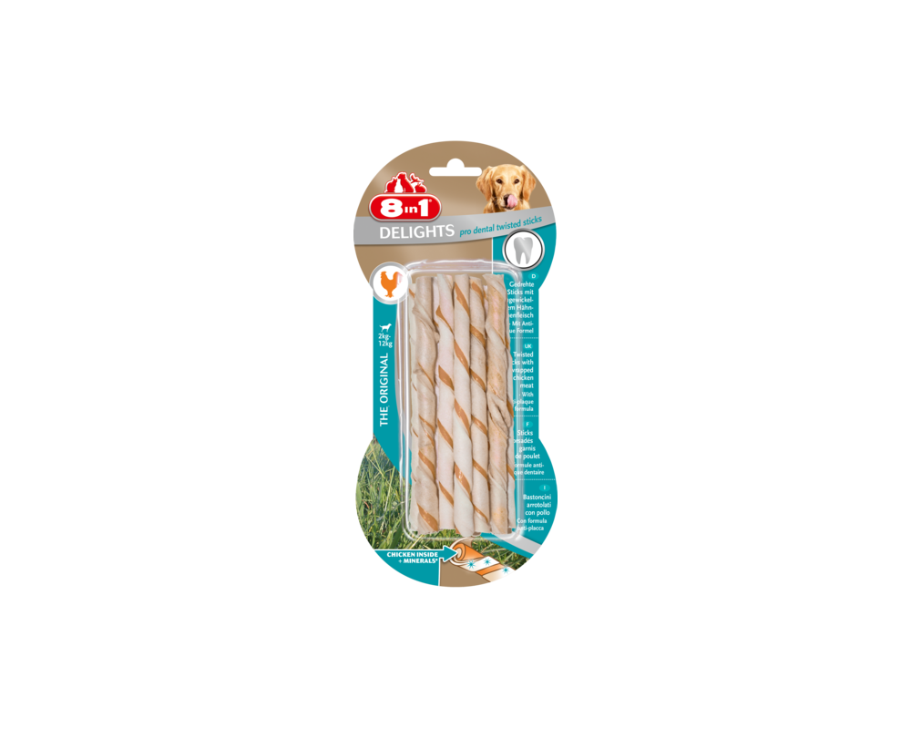 Przysmak Delights Pro Dental Twisted Sticks 10 sztuk 8in1