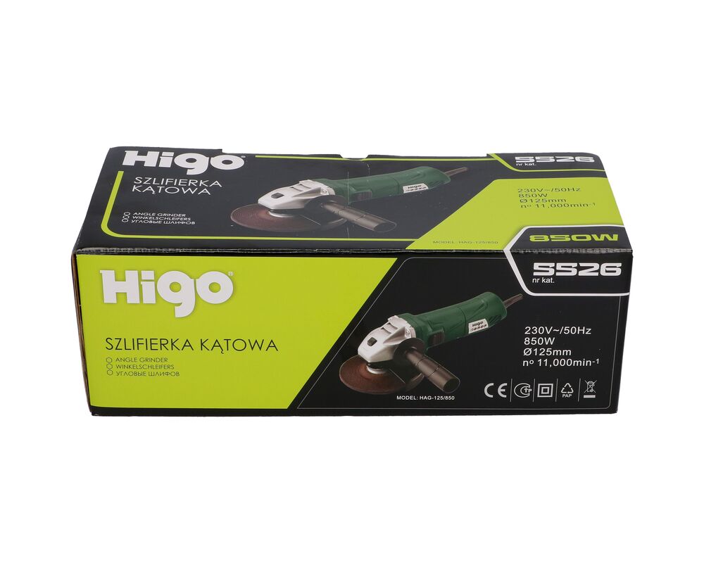 Szlifierka kątowa 125 mm 850 W HIGO