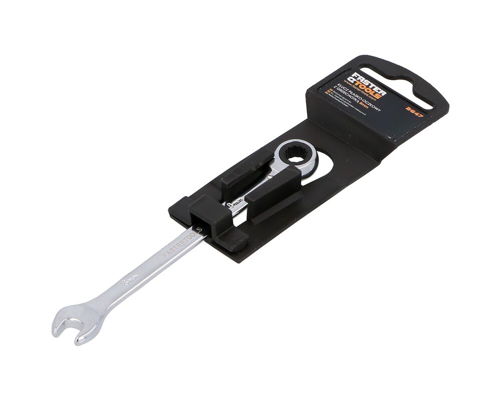 Klucz płasko-oczkowy z grzechotką 8 mm FASTER TOOLS