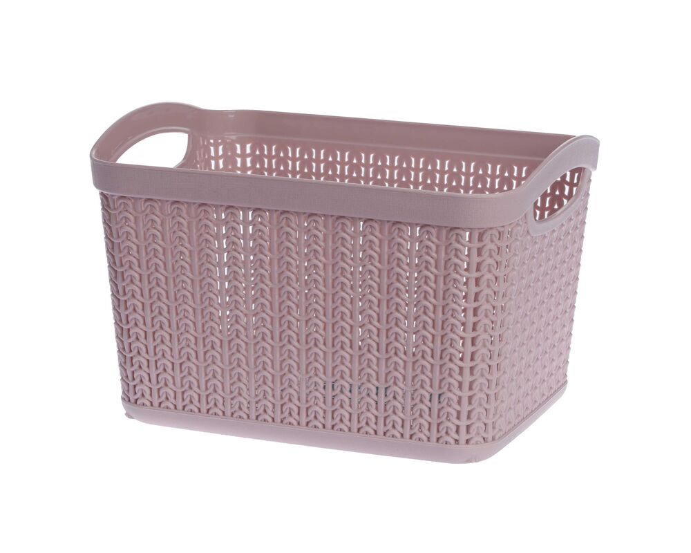 Koszyk prostokątny L 6,6 l WILLOW różowy