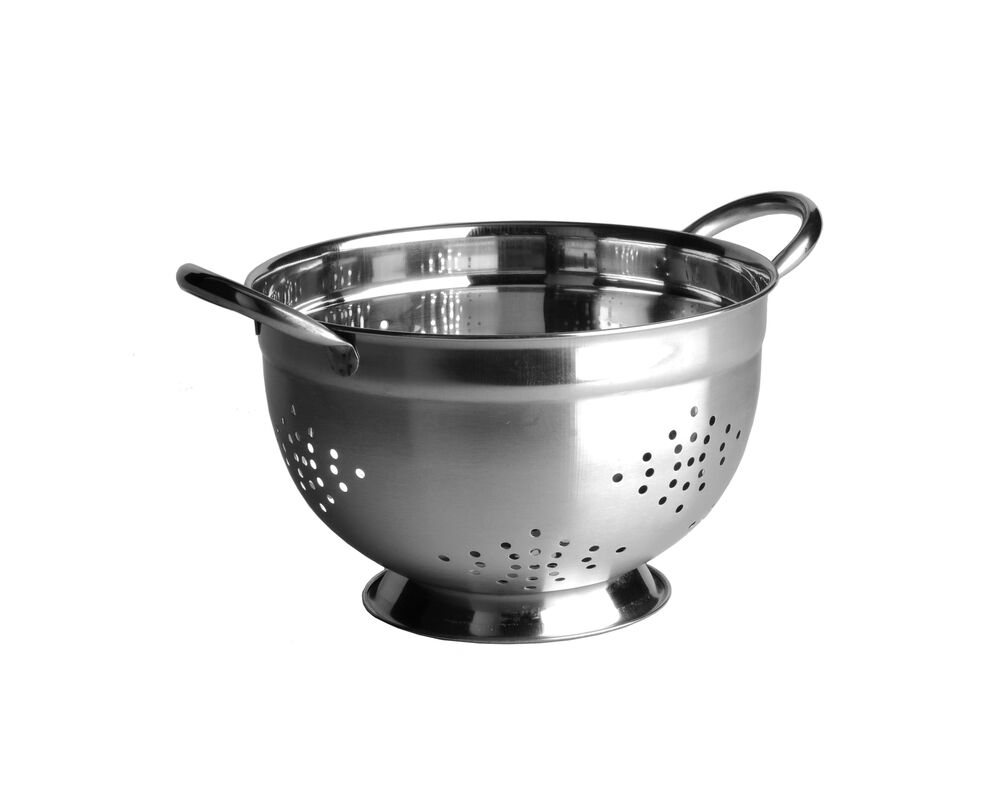 Cedzak głęboki nierdzewny satynowany 21 cm