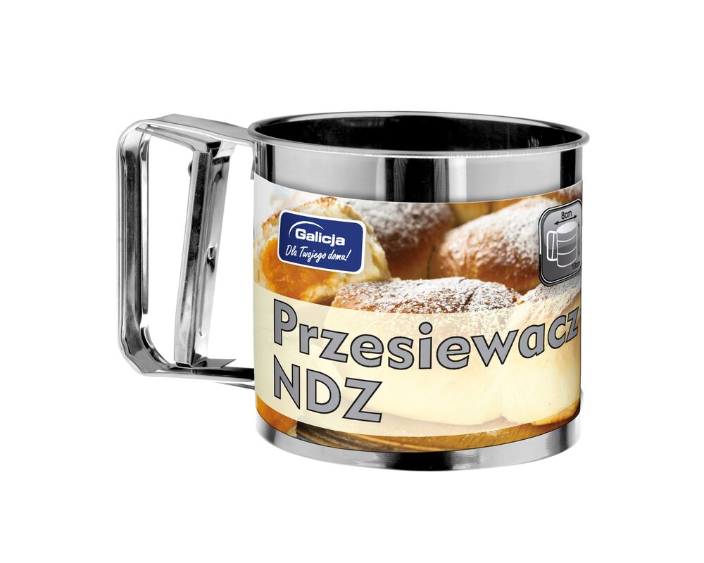 Przesiewacz nierdzewny PRACTICO srebrny