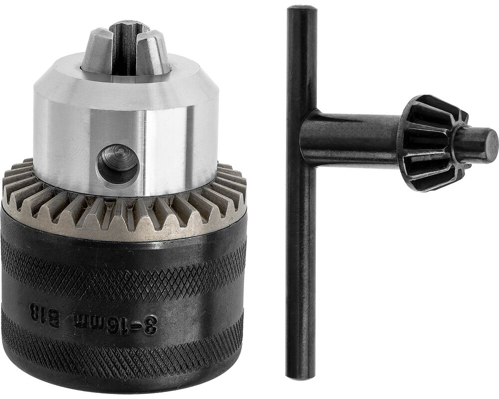 Uchwyt wiertarski zębaty z kluczykiem 3-16mm mocowanie gwint 1/2''-20UNF Drel