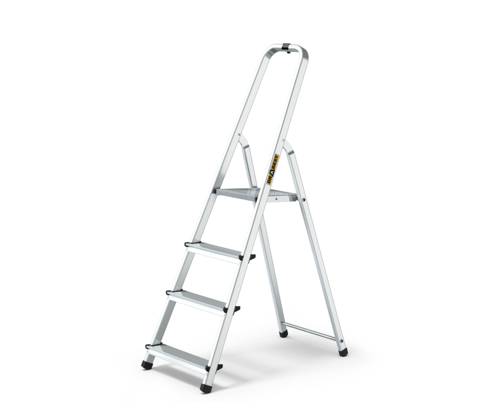 Drabina aluminiowa 4-stopniowa 125 kg Eco DRABEST