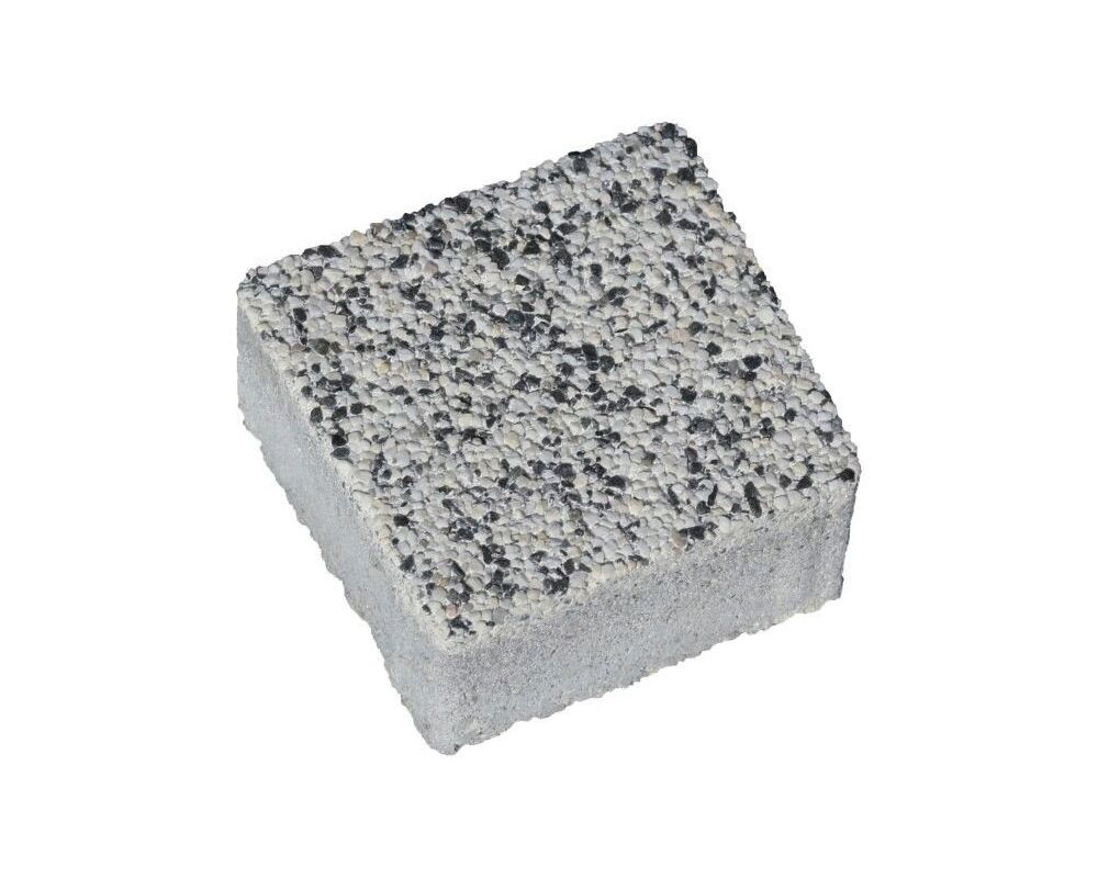 Kostka brukowa Westa 4 x 9,5 x 10,5 cm szary płukany POLBRUK