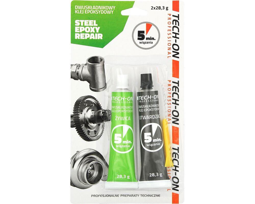 Klej dwuskładnikowy do metalu STEEL EPOXY tuby 56,6 g TECH-ON