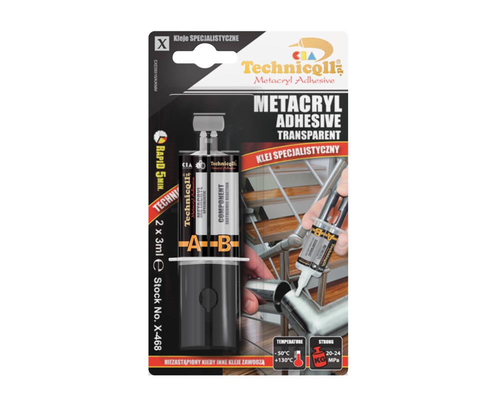Klej metakrylowy 2 x 3 ml