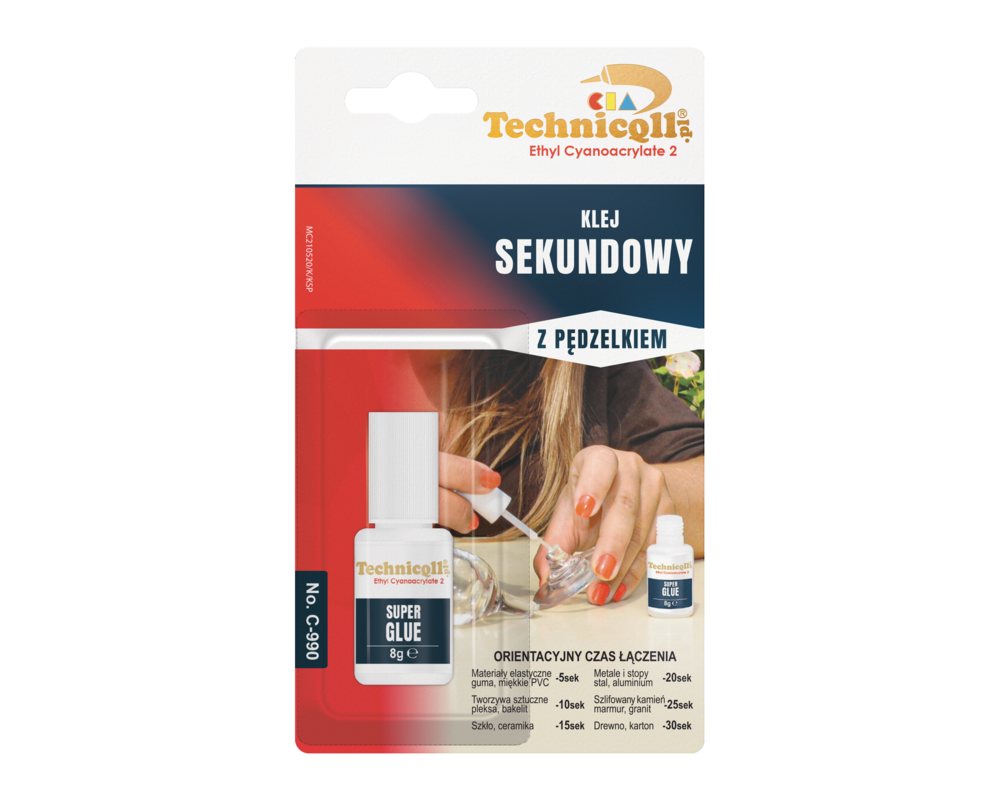 Klej sekundowy z pędzelkiem 8 g
