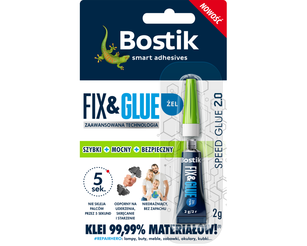 Klej sekundowy MECA żel BOSTIK FIX&GLUE ŻEL 2 g