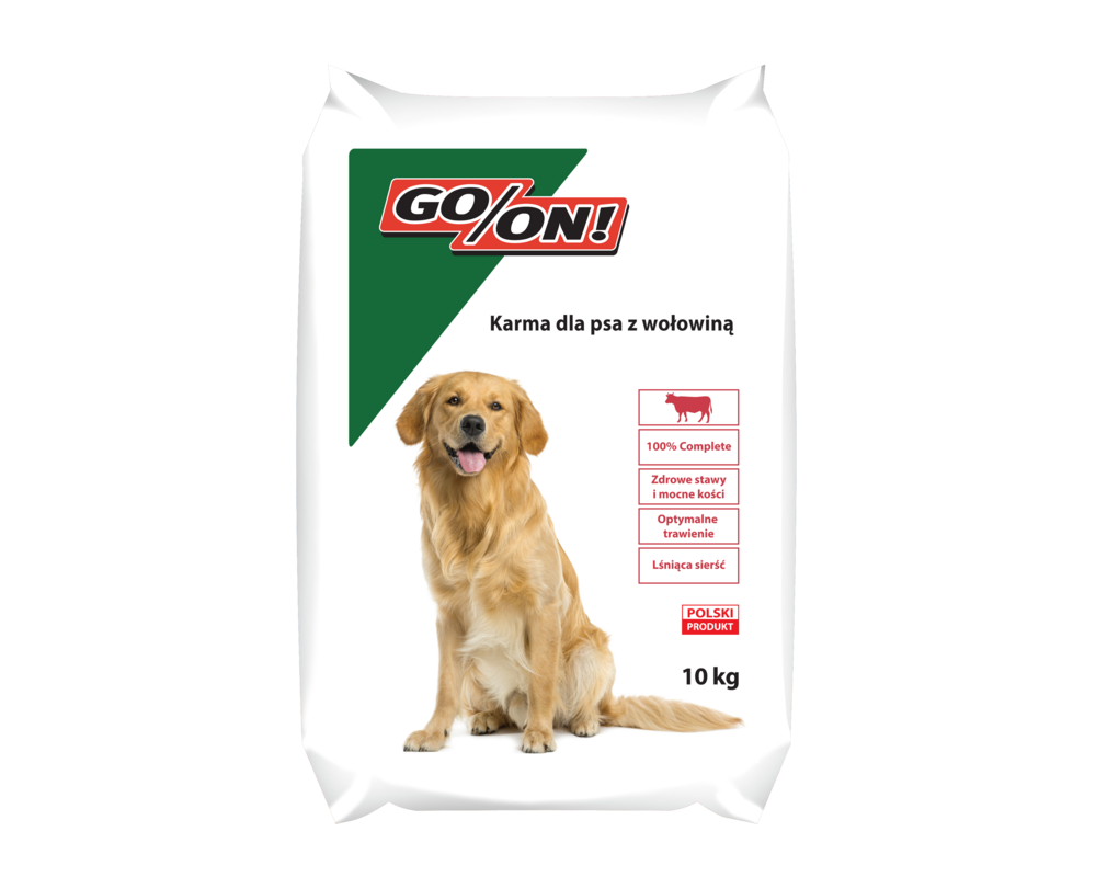 Karma sucha dla psów 10 kg z wołowiną GO/ON!
