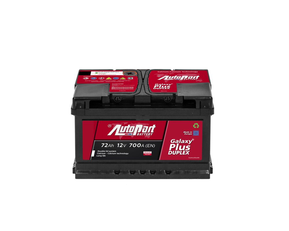 Akumulator rozruchowy, 72 Ah / 12 V prawy SB Galaxy Duplex