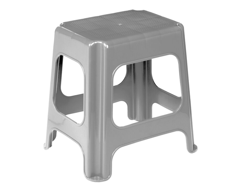 Taboret maxi max jasnosrebrny 41 x 33,5 x 42,5 cm keeeper