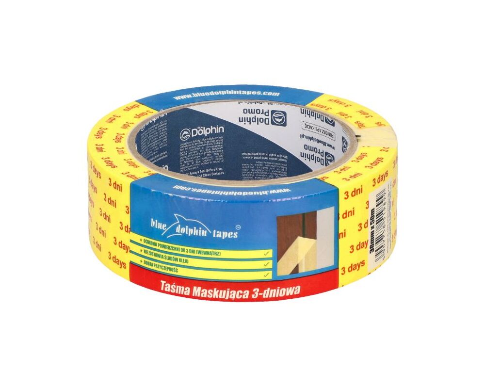 Taśma maskująca 38 mm x 50 m Blue Dolphin