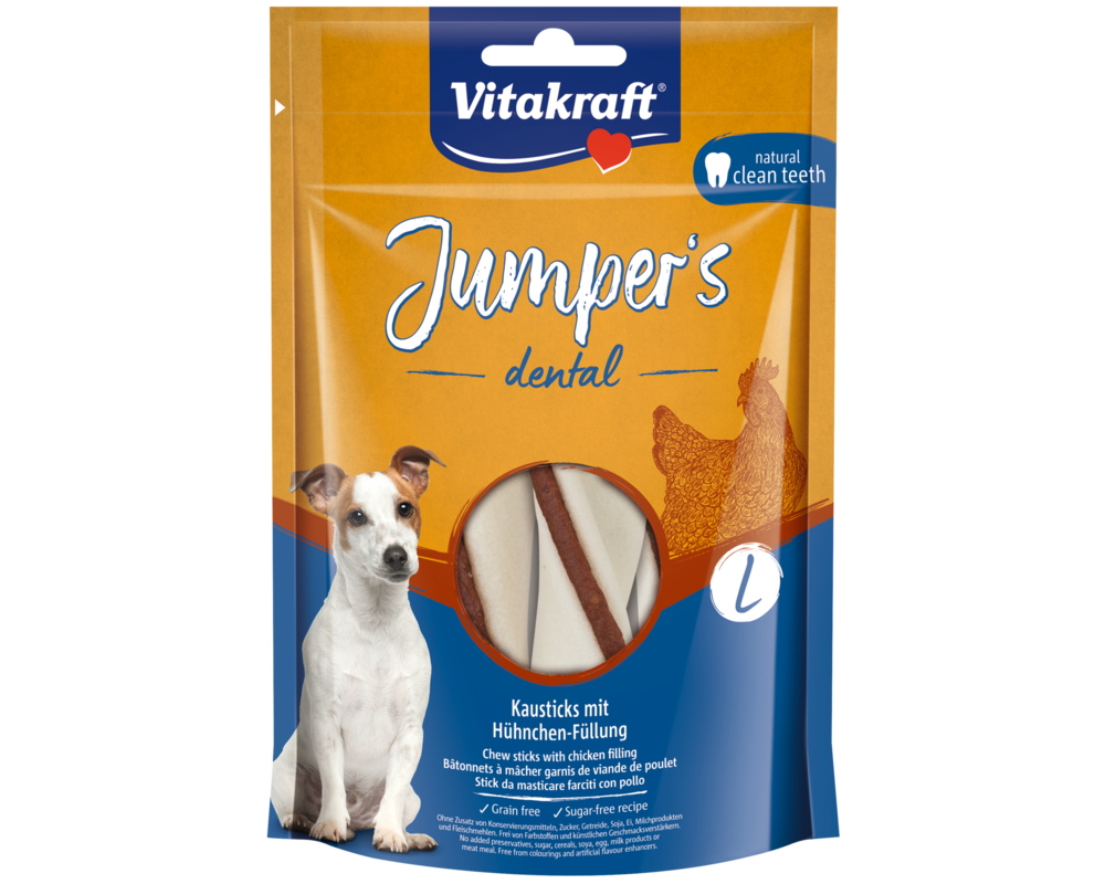 Przysmak funkcjonalny dla psa JUMPERS DENTAL TWISTED L kurczak 150g Vitakraft