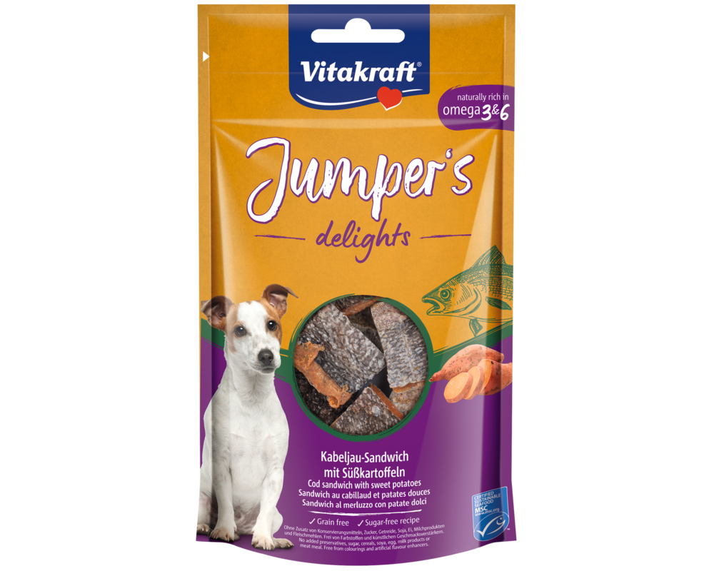 Przysmak dla psa JUMPERS DELIGHTS SANDWICH ryba 80g Vitakraft