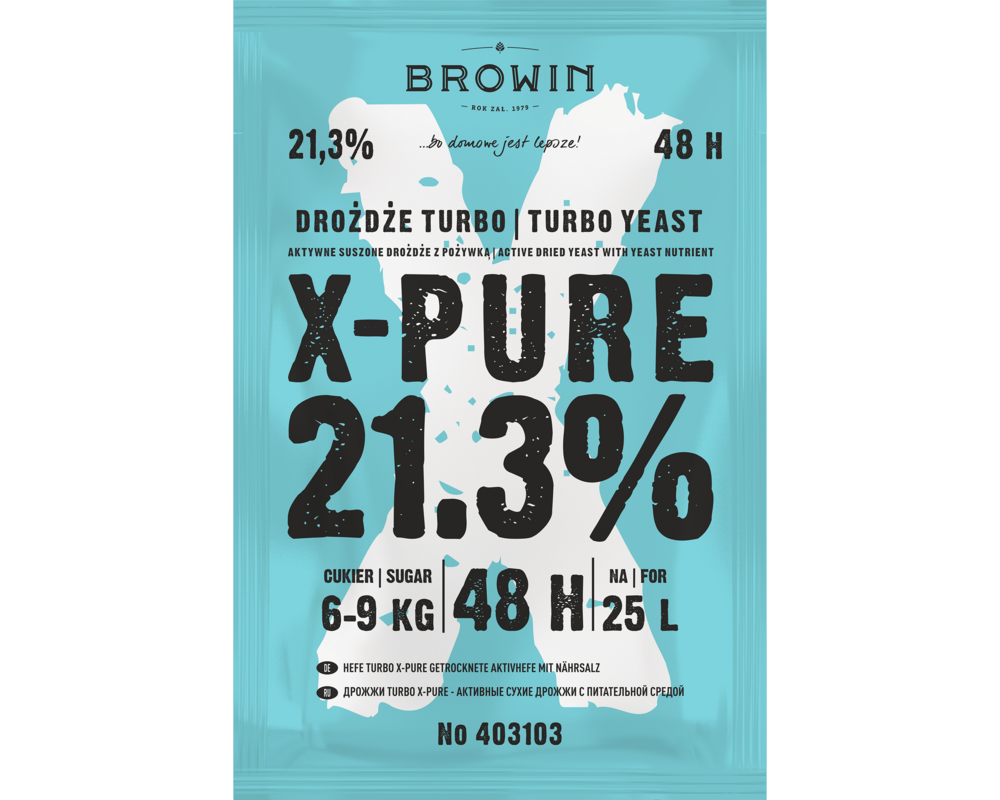 Drożdże Turbo X-Pure 21,3% 48h 135g