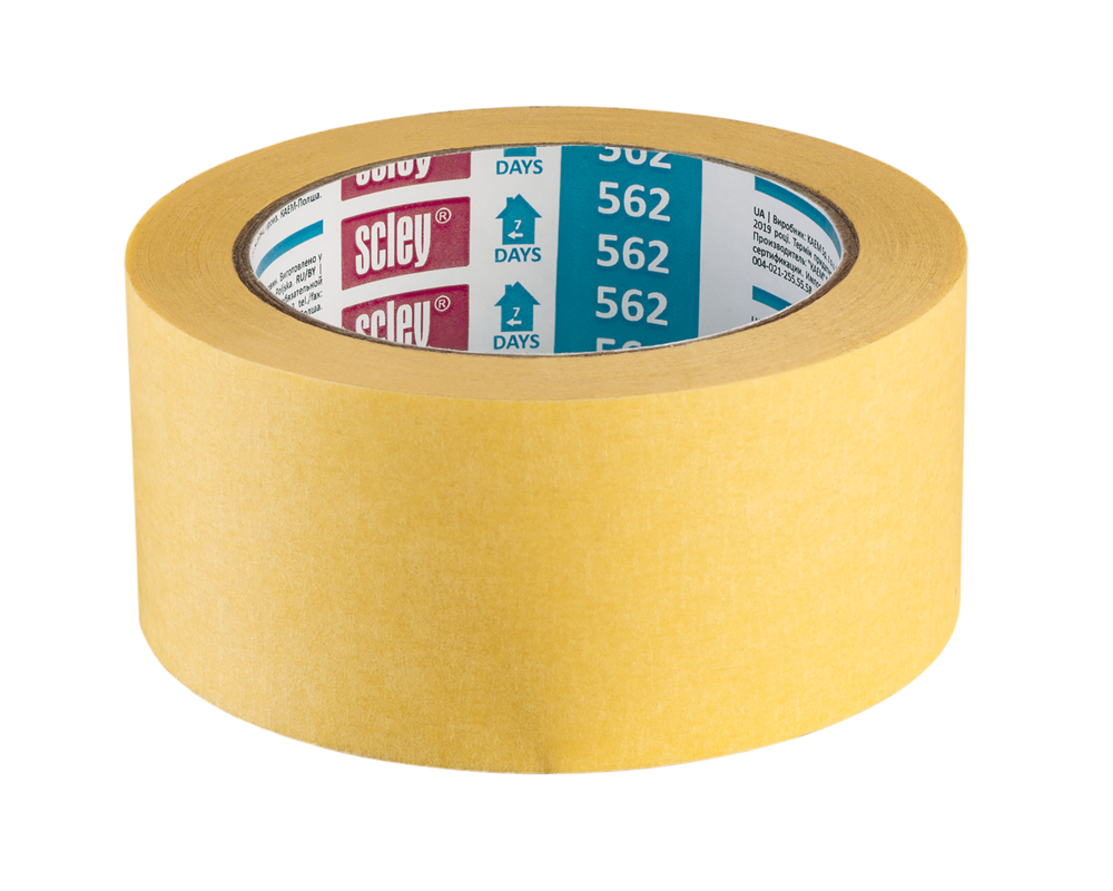 Taśma maskująca 50 mm x 50 m *562 żółta kauczuk 7 dni