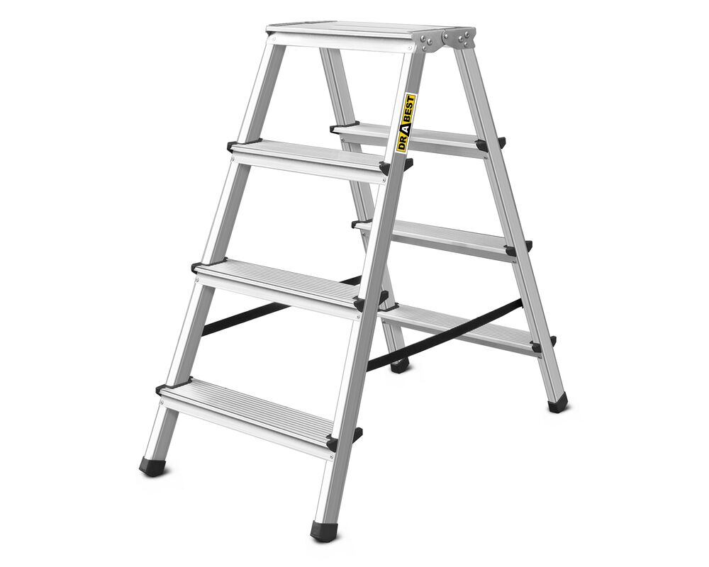 Drabina aluminiowa dwustronna 2x4 stopniowa 125 kg DRABEST