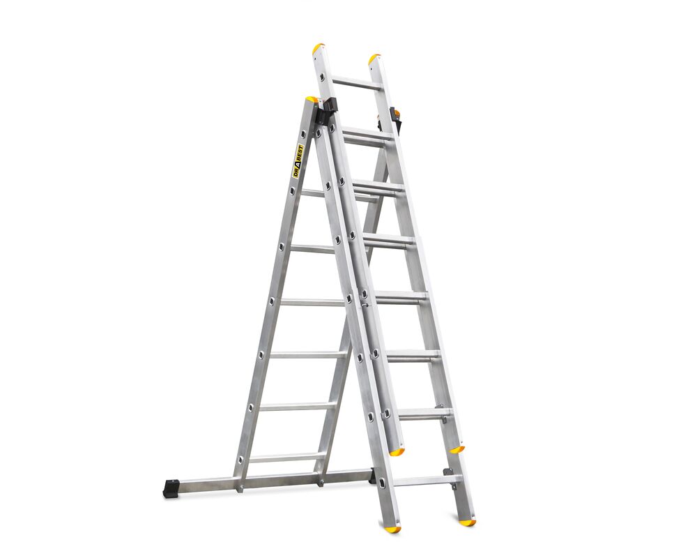 Drabina wielofunkcyjna 3x7 stopniowa PRO tłoczona 150 kg DRABEST