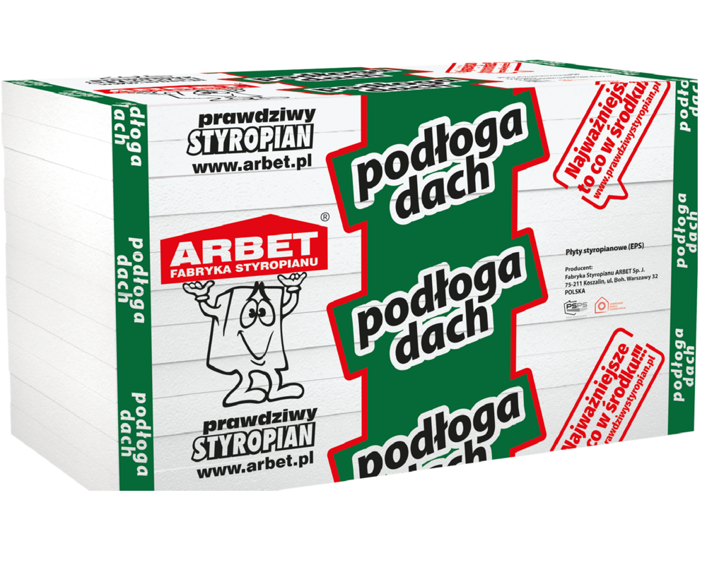 Styropian podłogowy Podłoga/Dach 3 cm ARBET