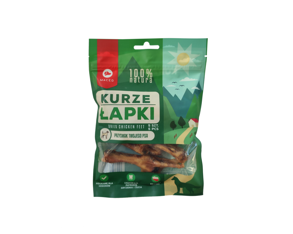 Przysmak dla psa kurze łapki naturalne 5 sztuk 75 g Maced