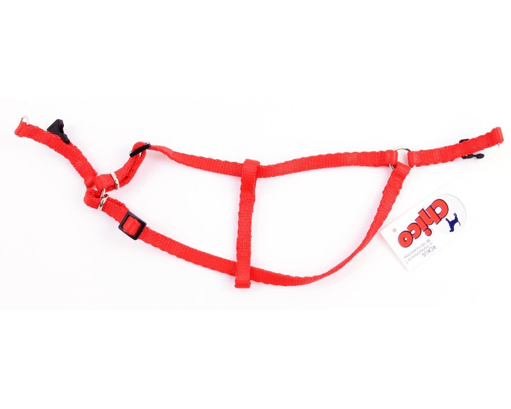 Szelki taśma regulowane 50 cm czerwone CHICO