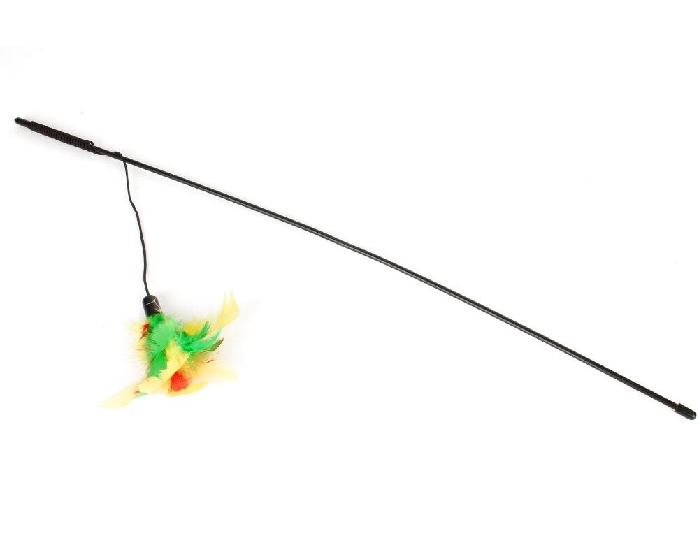 Zabawka dla kota piórka na patyku 50 cm CHICO