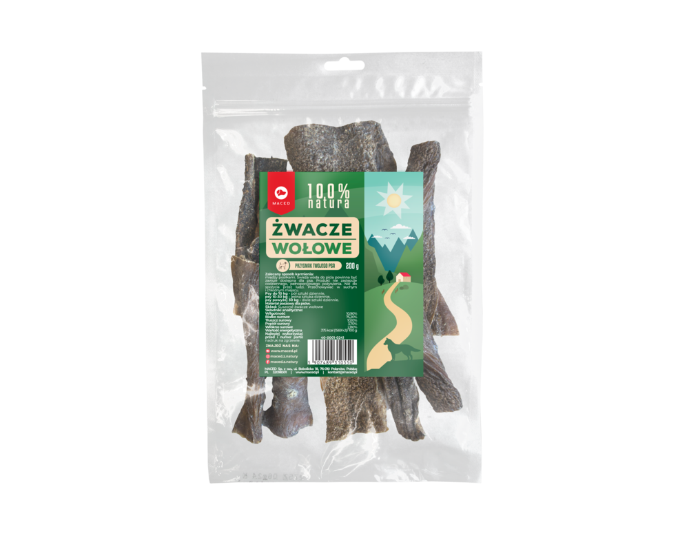 Żwacze wołowe 200 g 100% natura Maced