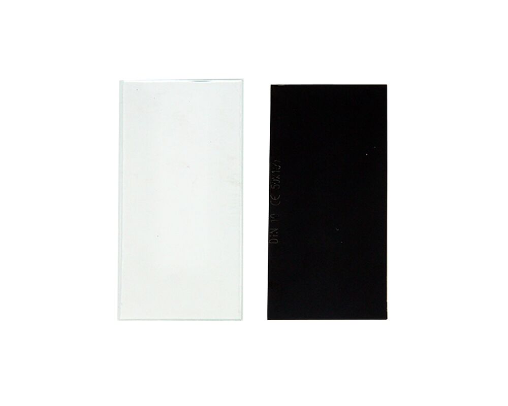 Filtr wymienny do tarcz i przyłbic 50 x 100 mm filtr ciemny + osłona