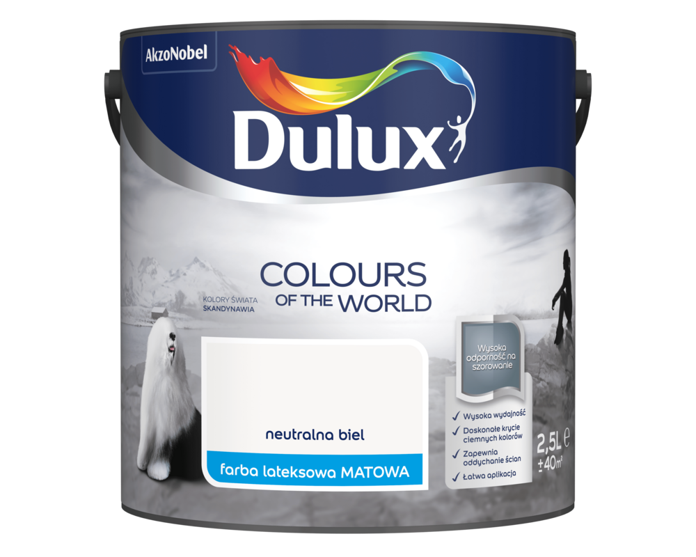 Farba lateksowa Kolory Świata neutralna biel 2,5 l Dulux