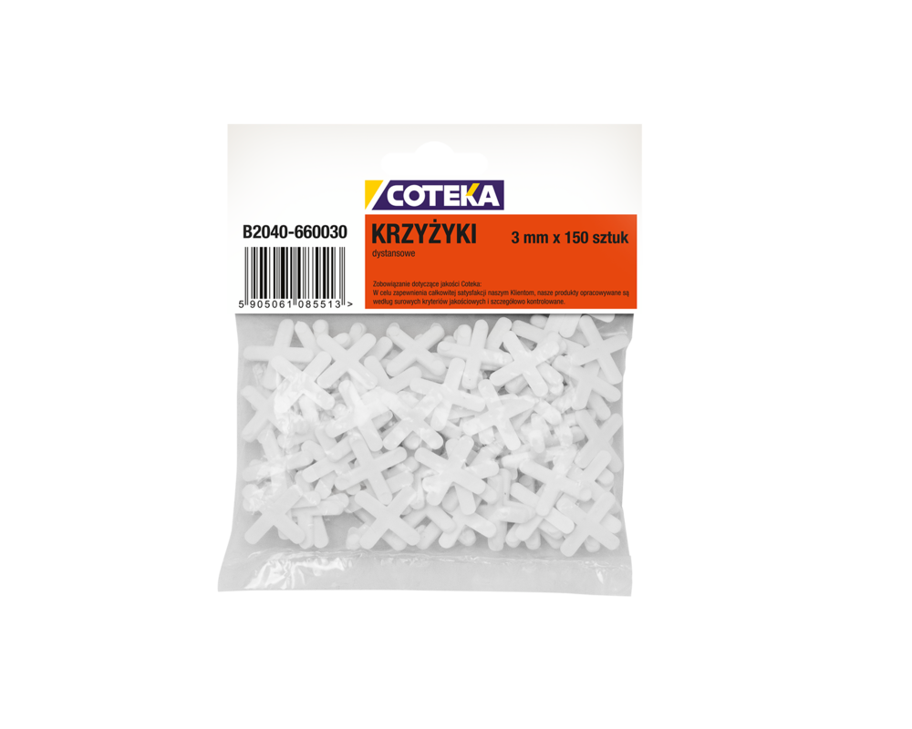 Krzyżyki 3 mm 150 sztuk