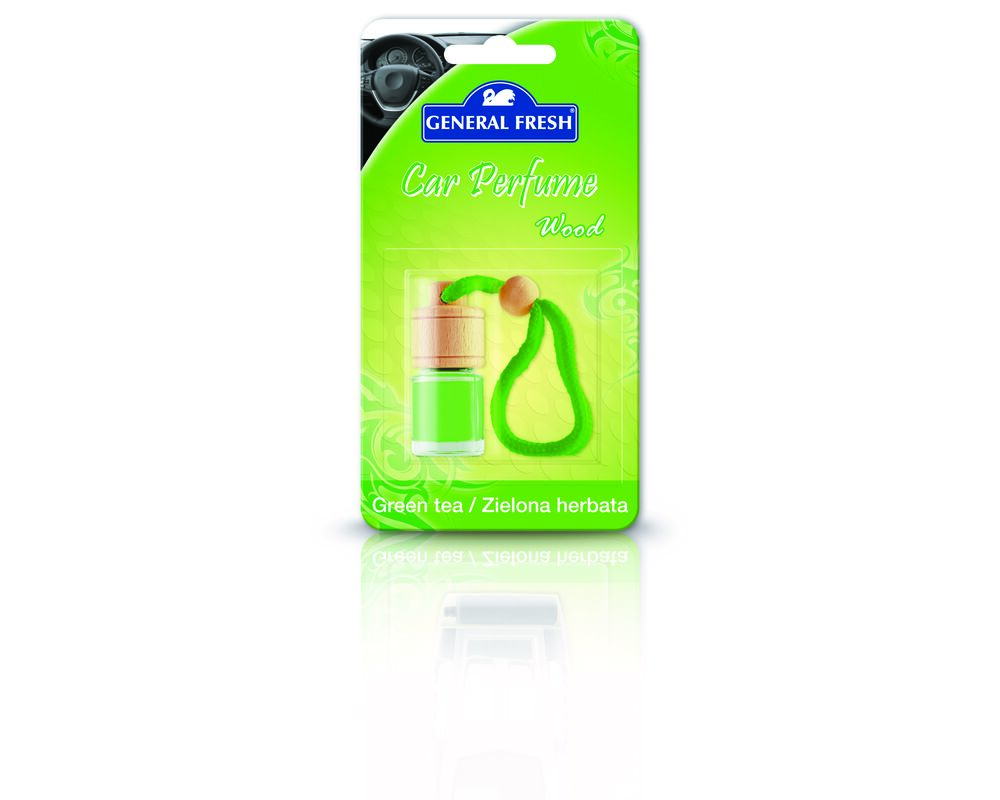 Odświeżacz samochodowy Wood blister 5 ml zielona herbata General Fresh
