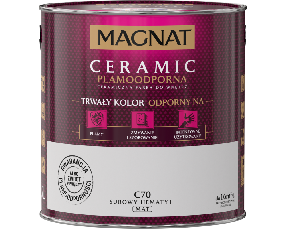 Farba ceramiczna surowy hematyt C70 2,5 l Magnat