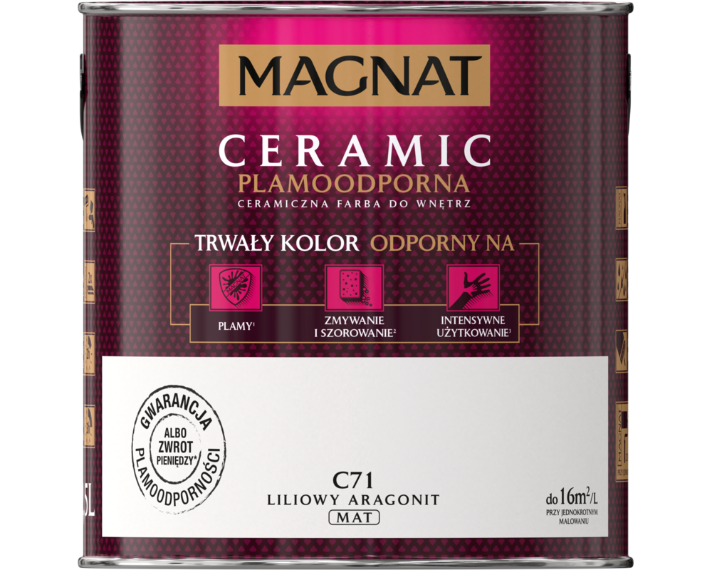 Farba ceramiczna liliowy aragonit C71 2,5 l Magnat