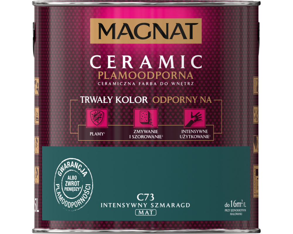 Farba ceramiczna intensywny szmaragd C73 2,5 l Magnat
