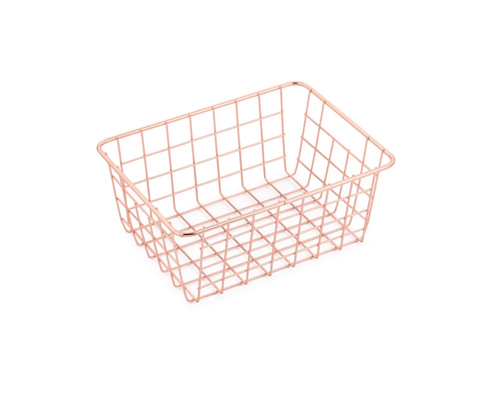 Kosz druciany FILUM 24 x 18 x 10 cm miedziany