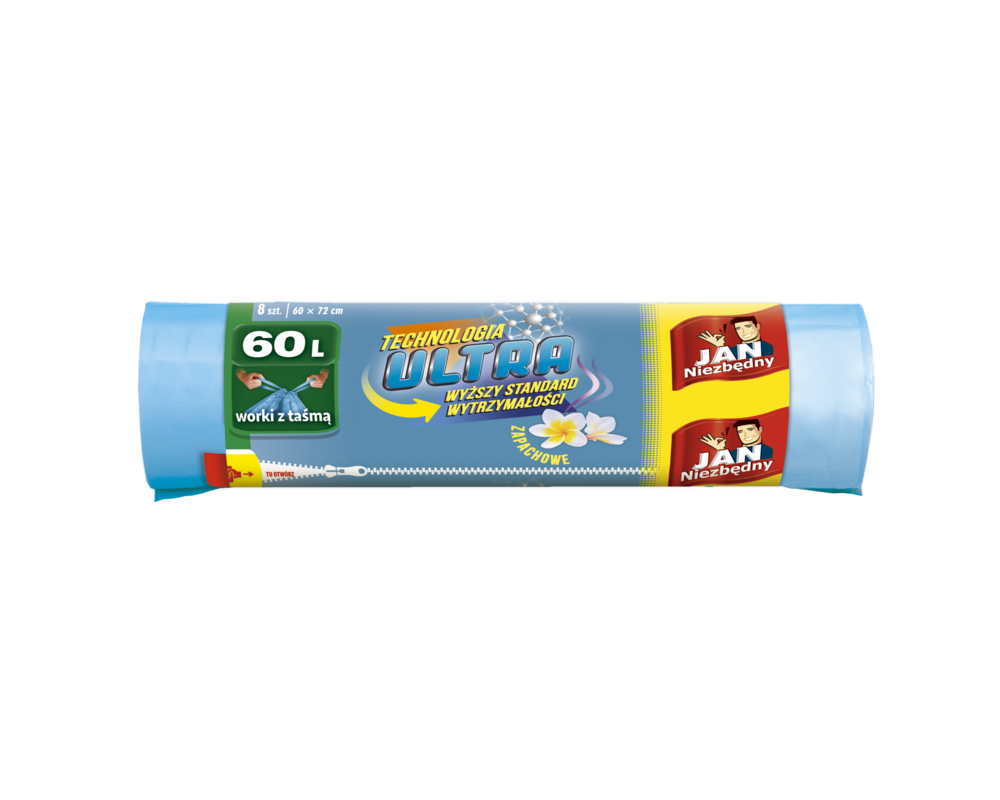 Worki na śmieci LD Ultra zapachowe 60 l 8  sztuk Jan Niezbędny